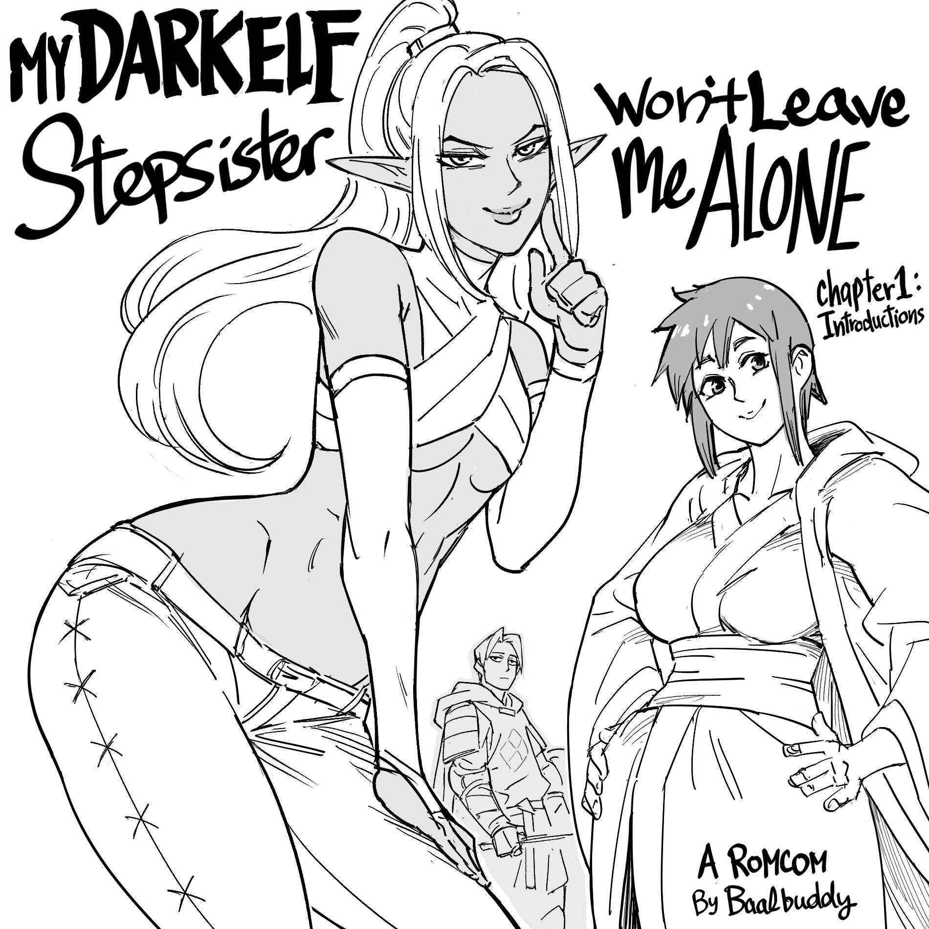 Cover of My Dark Elf Step Sister Won't Leave Me Alone